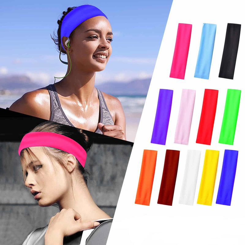 Wide Elastic Yoga Hair Bands