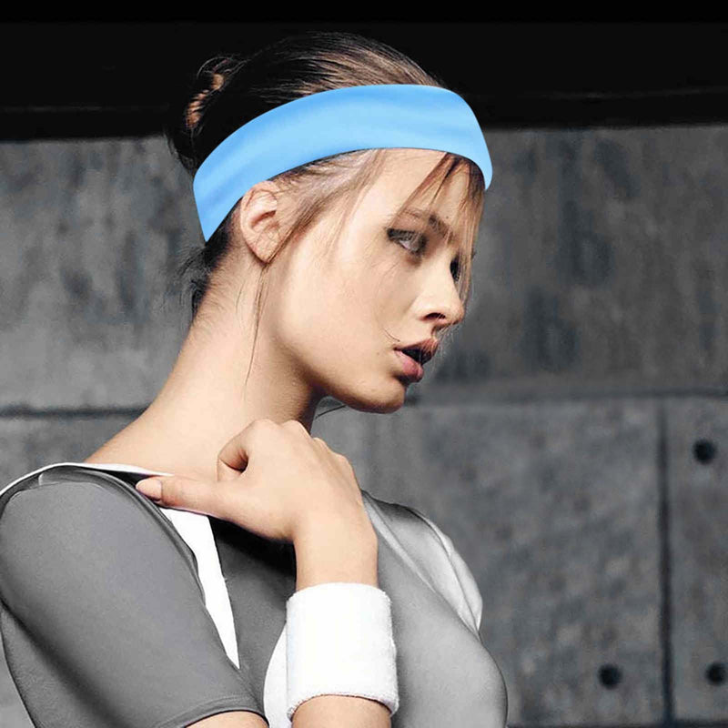 Wide Elastic Yoga Hair Bands